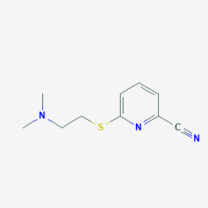 molecular formula C10H13N3S B8490075 2-Cyano-6-[2-(N,N-dimethylamino)ethyl]thiopyridine 