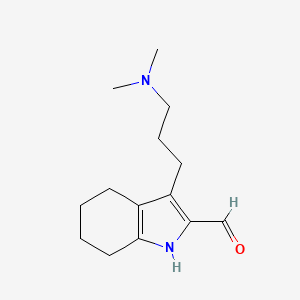 molecular formula C14H22N2O B8490083 3-(3-(Dimethylamino)propyl)-4,5,6,7-tetrahydro-1H-indole-2-carbaldehyde 