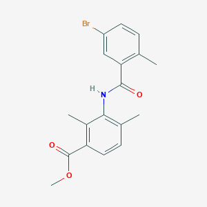 molecular formula C18H18BrNO3 B8490097 Methyl 3-[(5-bromo-2-methyl-benzoyl)amino]-2,4-dimethyl-benzoate 