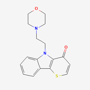 molecular formula C17H18N2O2S B8490104 5-[2-(Morpholin-4-yl)ethyl]thiopyrano[3,2-b]indol-4(5H)-one CAS No. 61164-62-3