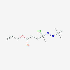 molecular formula C12H21ClN2O2 B8490109 Prop-2-en-1-yl 4-[(E)-tert-butyldiazenyl]-4-chloropentanoate CAS No. 57908-77-7