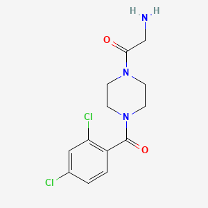 molecular formula C13H15Cl2N3O2 B8490111 2-Amino-1-[4-(2,4-dichloro-benzoyl)-piperazin-1-yl]-ethanone 