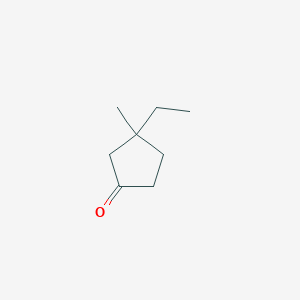 molecular formula C8H14O B8490114 3-Ethyl-3-methylcyclopentanone 