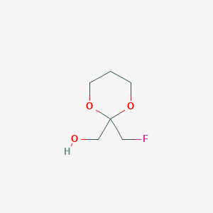molecular formula C6H11FO3 B8490126 (2-(Fluoromethyl)-1,3-dioxan-2-yl)methanol 
