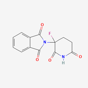 molecular formula C13H9FN2O4 B8490144 1,3-Dioxo-2-(2,6-dioxo-3-fluoropiperidin-3-yl)isoindoline CAS No. 220460-55-9