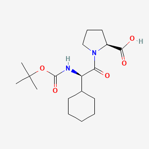 molecular formula C18H30N2O5 B8490154 1-{(2R)-2-[(tert-butoxycarbonyl)amino]-2-cyclohexylethanoyl}-L-proline CAS No. 146621-94-5