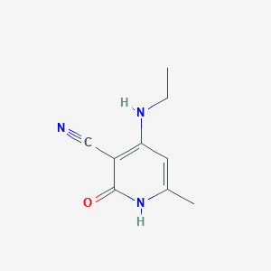molecular formula C9H11N3O B8490169 4-(Ethylamino)-6-methyl-2-oxo-1,2-dihydro-3-pyridinecarbonitrile 