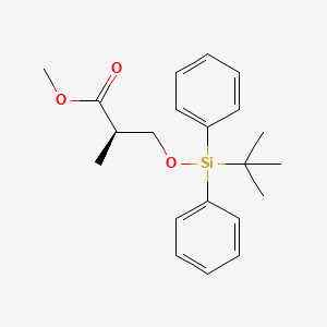 molecular formula C21H28O3Si B8490178 (R)-2-Methyl-3-(tert-butyldiphenylsiloxy)propionic acid methyl ester 