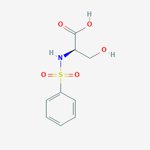 molecular formula C9H11NO5S B8490218 (R)-2-benzenesulfonylamino-3-hydroxy-propionic acid 