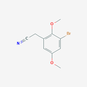 molecular formula C10H10BrNO2 B8490223 (3-Bromo-2,5-dimethoxy-phenyl)-acetonitrile 