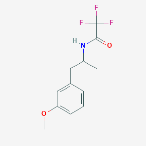 molecular formula C12H14F3NO2 B8490276 N-(Trifluoroacetyl)-1-(3-methyloxyphenyl)propan-2-ylamine 