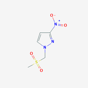 molecular formula C5H7N3O4S B8490292 1-methanesulfonylmethyl-3-nitro-1H-pyrazole 