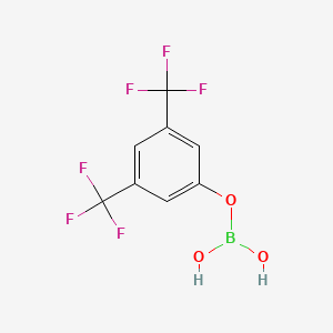 molecular formula C8H5BF6O3 B8490329 3,5-Bis(trifluoromethyl)phenyl boric acid 