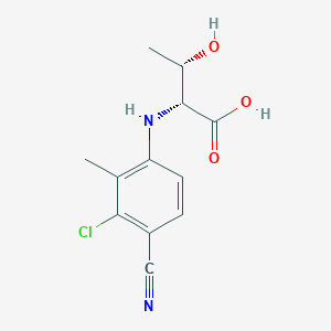 molecular formula C12H13ClN2O3 B8490334 (3-Chloro-4-cyano-2-methylphenyl)-D-threonine 