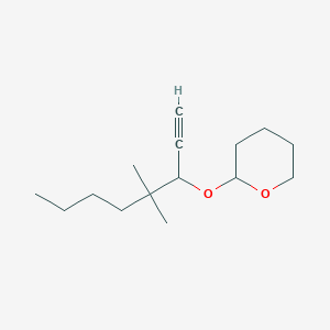 2-[(4,4-Dimethyloct-1-YN-3-YL)oxy]oxane