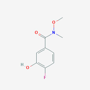 molecular formula C9H10FNO3 B8490511 4-fluoro-3-hydroxy-N-methoxy-N-methylbenzamide 