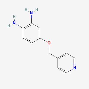 molecular formula C12H13N3O B8490586 4-(Pyridin-4-ylmethoxy)benzene-1,2-diamine 