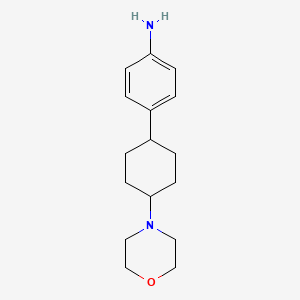 molecular formula C16H24N2O B8490626 4-(4-Morpholin-4-yl-cyclohexyl)-phenylamine 