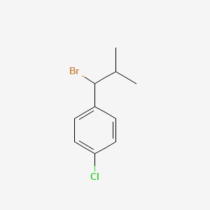 molecular formula C10H12BrCl B8490635 1-(1-Bromo-2-methylpropyl)-4-chlorobenzene 