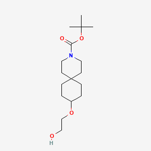 molecular formula C17H31NO4 B8490691 Tert-butyl 9-(2-hydroxyethoxy)-3-azaspiro[5.5]undecane-3-carboxylate 