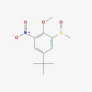 5-Tert-butyl-1-methanesulphinyl-2-methoxy-3-nitro-benzene