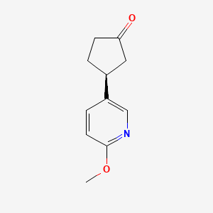 molecular formula C11H13NO2 B8490770 (3S)-3-(6-methoxy-3-pyridyl)cyclopentanone 