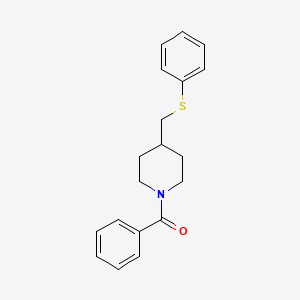 molecular formula C19H21NOS B8490777 Phenyl{4-[(phenylsulfanyl)methyl]piperidin-1-yl}methanone CAS No. 184921-13-9