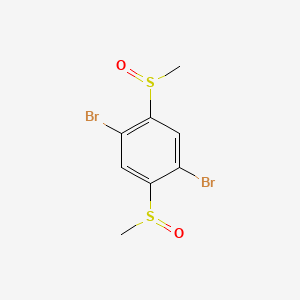 molecular formula C8H8Br2O2S2 B8490783 1,4-Dibromo-2,5-bis(methylsulfinyl)benzene 