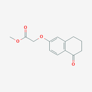 molecular formula C13H14O4 B8490891 Methyl tetralone-6-oxyacetate 