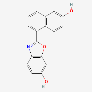 2-(6-Hydroxynaphthalen-1-yl)benzo(d)oxazol-6-ol
