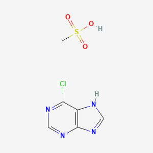 molecular formula C6H7ClN4O3S B8490932 6-Chloropurine methanesulfonate CAS No. 88166-56-7