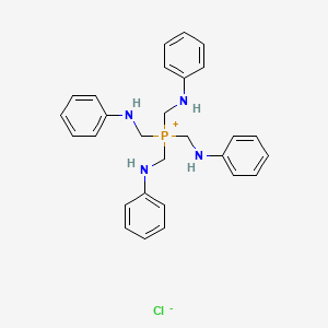 molecular formula C28H32ClN4P B8490941 Tetrakis(anilinomethyl)phosphanium chloride CAS No. 34885-67-1