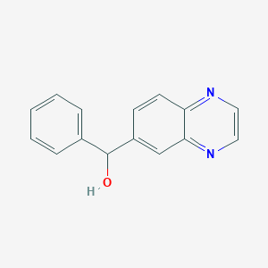 molecular formula C15H12N2O B8490949 alpha-Phenyl-6-quinoxalinemethanol 