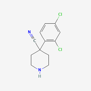 molecular formula C12H12Cl2N2 B8490957 4-(2,4-Dichlorophenyl)piperidine-4-carbonitrile CAS No. 216311-20-5