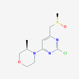 molecular formula C11H16ClN3O2S B8490984 (R)-4-(2-chloro-6-(((R)-methylsulfinyl)methyl)pyrimidin-4-yl)-3-methylmorpholine 