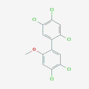 molecular formula C13H7Cl5O B8491026 2,4,4',5,5'-Pentachloro-2'-methoxy-1,1'-biphenyl CAS No. 60083-10-5