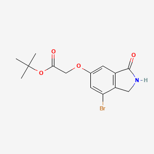 molecular formula C14H16BrNO4 B8491050 Acetic acid,2-[(7-bromo-2,3-dihydro-3-oxo-1h-isoindol-5-yl)oxy]-,1,1-dimethylethyl ester CAS No. 808127-78-8