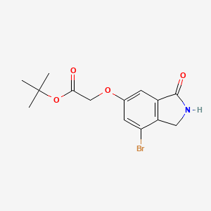 B8491050 Acetic acid,2-[(7-bromo-2,3-dihydro-3-oxo-1h-isoindol-5-yl)oxy]-,1,1-dimethylethyl ester CAS No. 808127-78-8