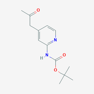 molecular formula C13H18N2O3 B8491070 tert-Butyl 4-(2-oxopropyl)pyridin-2-ylcarbamate 