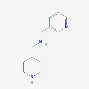 molecular formula C12H19N3 B8491116 N-(4-piperidylmethyl)-N-(3-pyridylmethyl)amine 