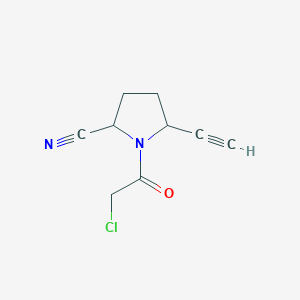 molecular formula C9H9ClN2O B8491125 1-(2-Chloroacetyl)-5-ethynylpyrrolidine-2-carbonitrile 