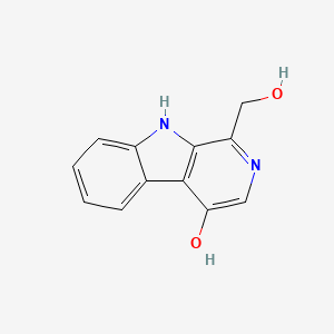molecular formula C12H10N2O2 B8491180 1-Hydroxymethyl-4-Hydroxy-9H-pyrido[3,4-b]Indole 