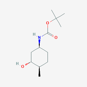 molecular formula C12H23NO3 B8491189 tert-butyl (1S,3R,4R)-3-hydroxy-4-methylcyclohexylcarbamate 