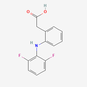 molecular formula C14H11F2NO2 B8491200 [2-(2,6-Difluoroanilino)phenyl]acetic acid CAS No. 90233-40-2