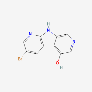 molecular formula C10H6BrN3O B8491244 3-Bromo-9H-dipyrido[2,3-b;4',3'-d]pyrrol-5-ol 