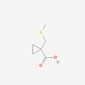 molecular formula C6H10O2S B8491256 1-(Methylthiomethyl)cyclopropanecarboxylic acid 