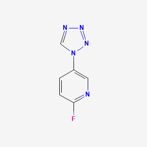 molecular formula C6H4FN5 B8491271 2-fluoro-5-(1H-tetrazol-1-yl)pyridine 