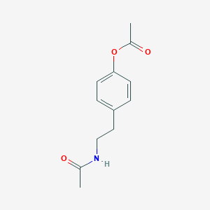 molecular formula C12H15NO3 B084913 乙酰胺，N-[2-[4-(乙酰氧基)苯基]乙基]- CAS No. 14383-56-3