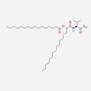 molecular formula C37H71NO5 B8491350 N-[2-(Hexadecanoyloxy)hexadecanoyl]-L-valine CAS No. 83550-36-1
