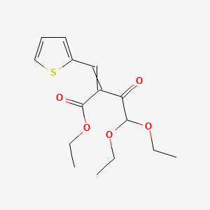 molecular formula C15H20O5S B8491375 Ethyl 2-(2-thenylidene)-4,4-diethoxyacetoacetate CAS No. 62759-95-9